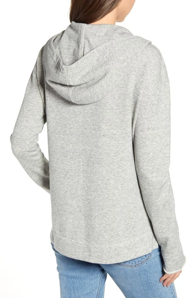 Shop Alex Mill Baja Heather Fleece Hoodie In Heather Grey