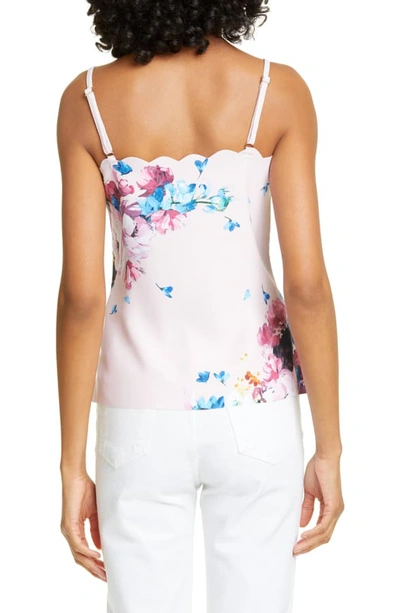 Shop Ted Baker Seryn Rasberry Ripple Scalloped Camisole In Light Pink