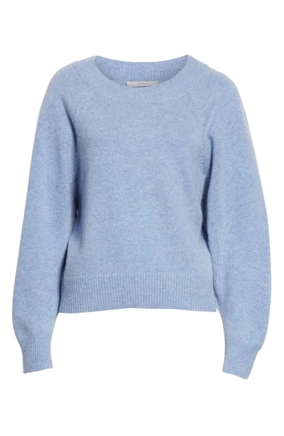 Shop Vince Raglan Dolman Sleeve Sweater In Blue Jeans