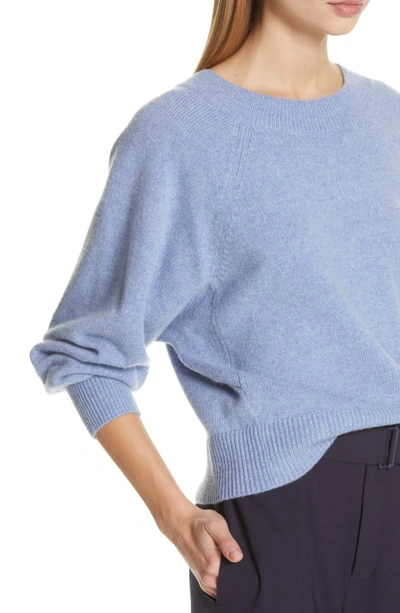 Shop Vince Raglan Dolman Sleeve Sweater In Blue Jeans