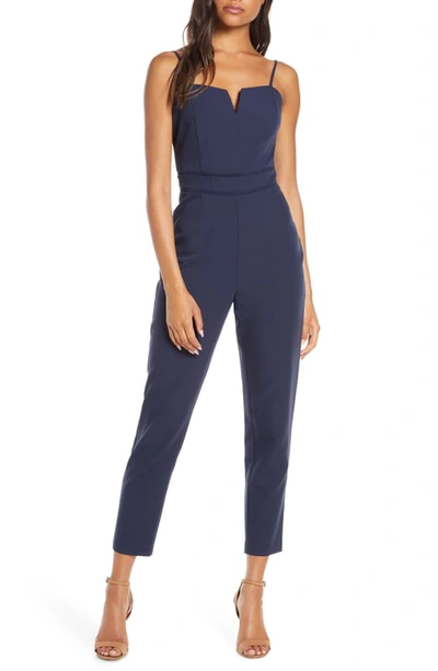 Shop Adelyn Rae Brinley Jumpsuit In Navy