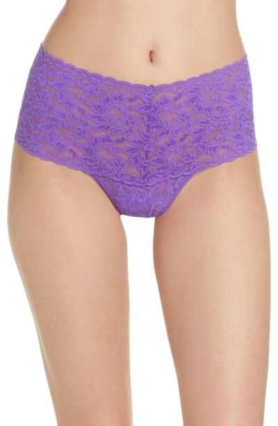 Shop Hanky Panky 'retro' Thong In Vibrant Violet Purple