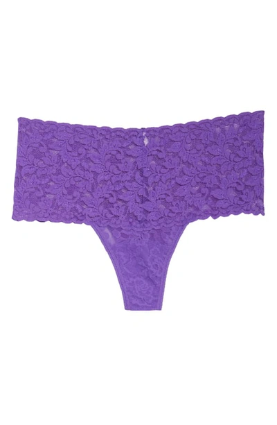 Shop Hanky Panky 'retro' Thong In Vibrant Violet Purple