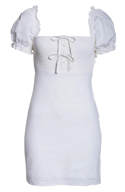Shop Astr Bea Square Neck Minidress In Off White