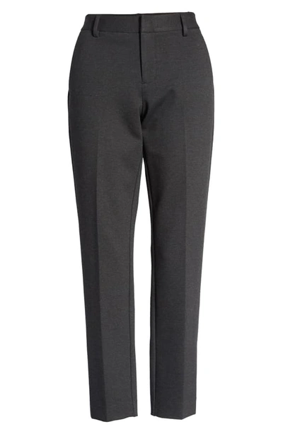 Shop Vince Camuto Slim Leg Tech Ponte Ankle Pants In Dark Heather Grey