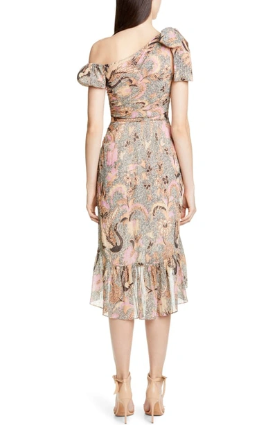 Shop Ulla Johnson Uma One-shoulder High/low Dress In Ivory