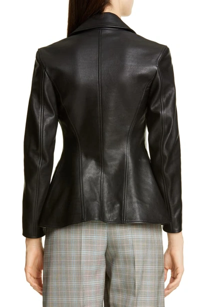 Shop Alexander Wang Ball Chain Leather Moto Jacket In Black