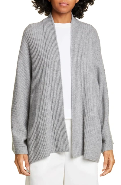 Shop Vince Split Panel Cardigan In Medium Heather Grey