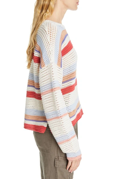 Shop Joie Diza Stripe Cotton Sweater In Multi