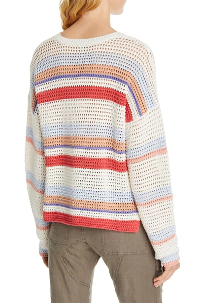 Shop Joie Diza Stripe Cotton Sweater In Multi