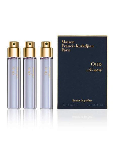 Shop Maison Francis Kurkdjian 3 X 0.37 Oz. Oud Silk Mood Extrait De Parfum Travel Spray Refills