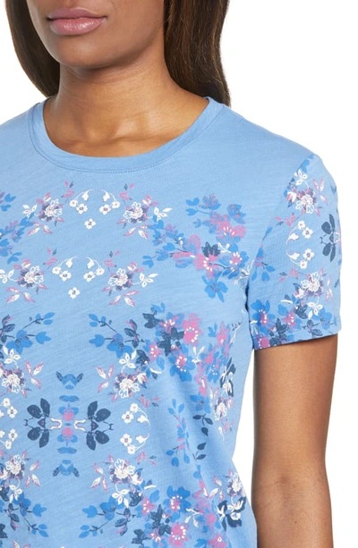 Shop Lucky Brand Multicolor Floral Print Tee In Riviera