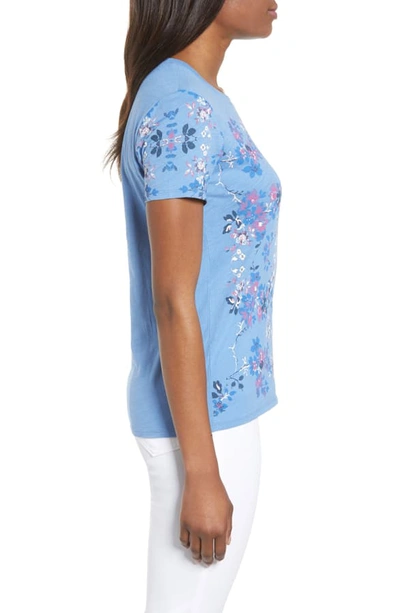 Shop Lucky Brand Multicolor Floral Print Tee In Riviera