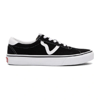 Shop Vans Black Suede Sport Sneakers