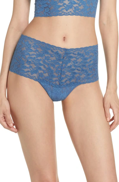 Shop Hanky Panky 'retro' Thong In Storm Cloud Blue