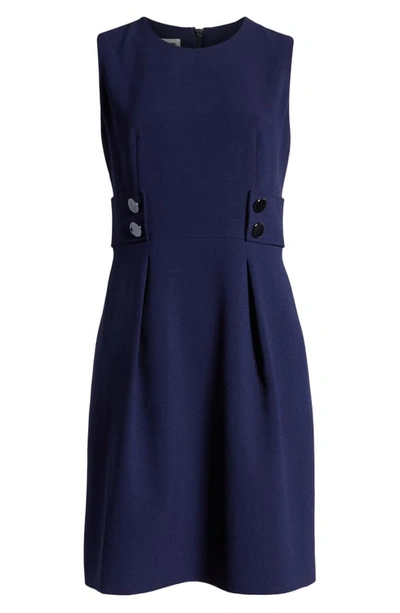 Shop Anne Klein Crepe Fit & Flare Dress In Eclipse