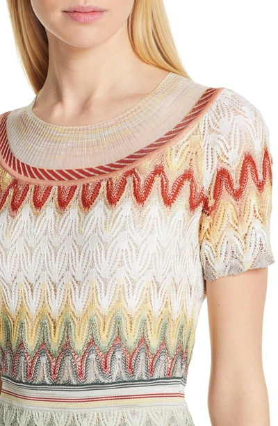Shop Missoni Pointelle Sweater Dress In Cream