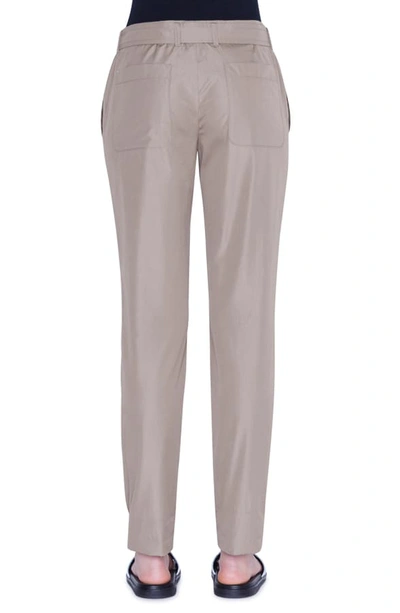 Shop Akris Punto Fallon Belted Cotton Chino Pants In Khaki