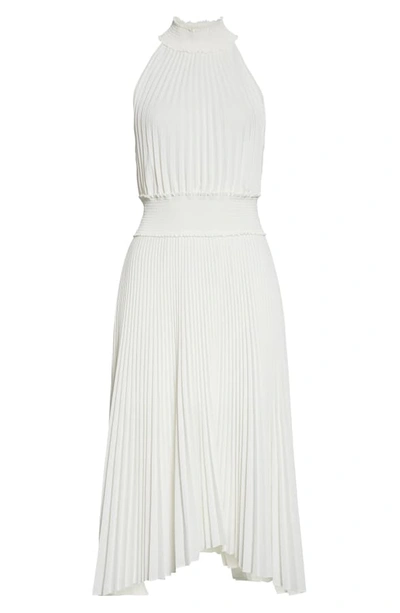 Shop A.l.c Renzo B Mock Neck Midi Dress In White