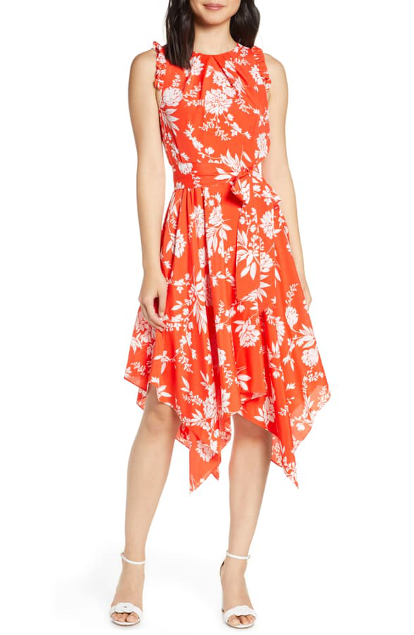 eliza j orange dress