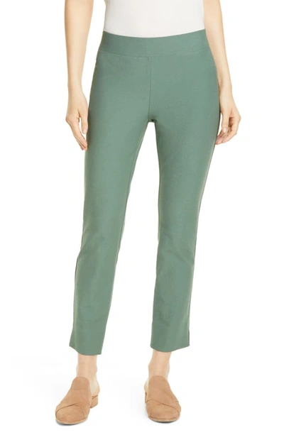 Shop Eileen Fisher Notch Cuff Slim Crop Pants In Nori