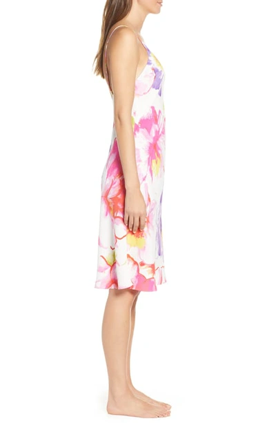 Shop Natori Soleil Slip Nightgown In Mlt Ht Pink Multi