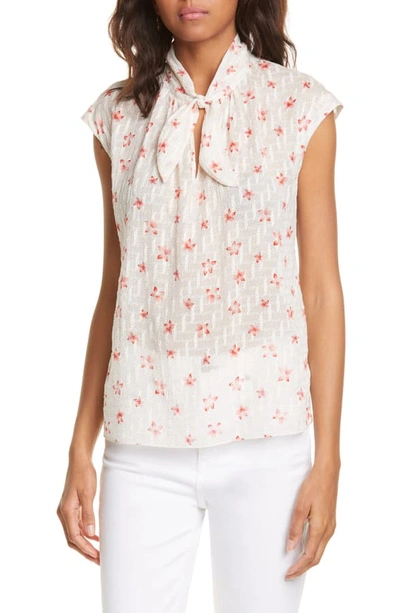 Shop Rebecca Taylor Maui Clip Top In Snow Combo