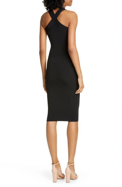 Shop Ted Baker Sionna Ribbed Body-con Sweater Dress In Black
