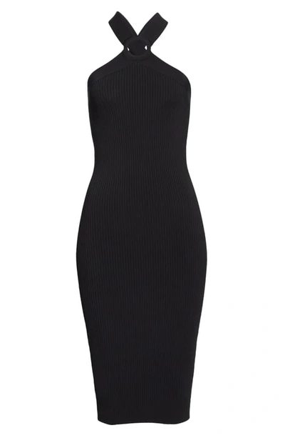 Shop Ted Baker Sionna Ribbed Body-con Sweater Dress In Black
