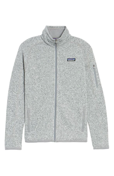 Shop Patagonia Better Sweater Fleece Jacket In Birch White