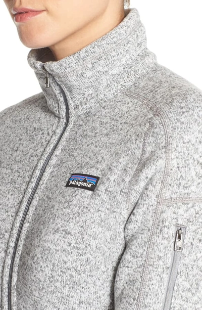 Shop Patagonia Better Sweater Fleece Jacket In Birch White