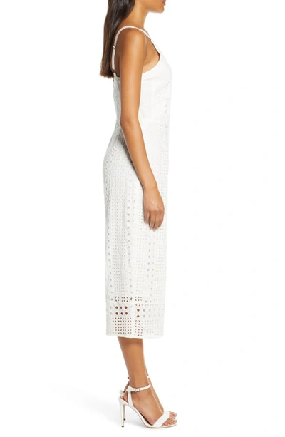 Shop Adelyn Rae Ivonne Eyelet Crop Jumpsuit In White