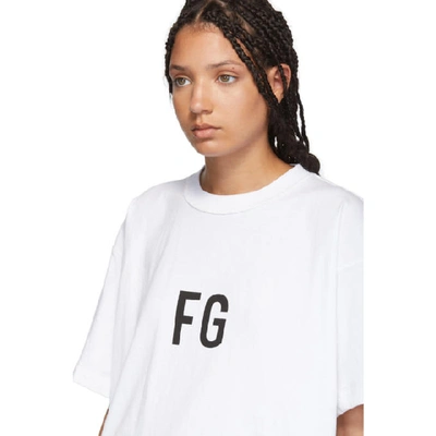 Fear Of God White Fg T-shirt In 100 White | ModeSens