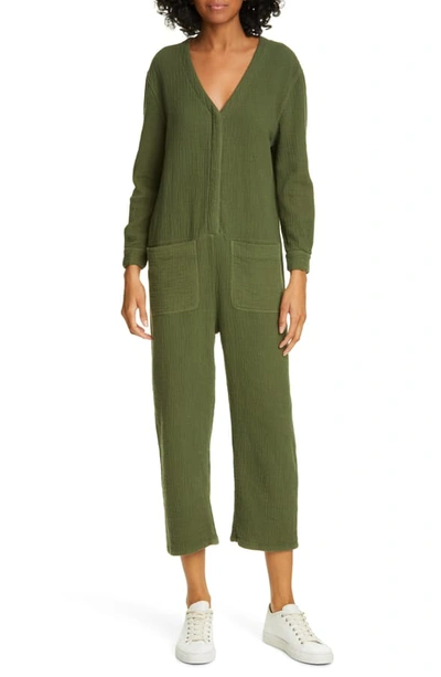 Shop The Great The Union Coverall Jumpsuit In Olive