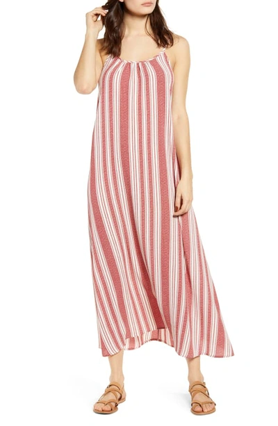 Shop Band Of Gypsies Stripe Maxi Dress In Rust/ Ivory