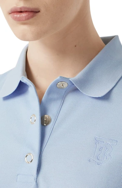 Shop Burberry Malleco Polo In Pale Blue