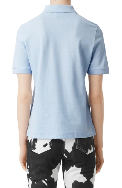 Shop Burberry Malleco Polo In Pale Blue