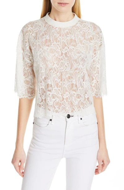 Shop Jonathan Simkhai Corded Lace Tee In White