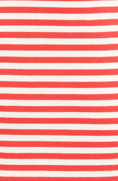 Shop Current Elliott The Beatnik T-shirt Dress In Red White Stripe