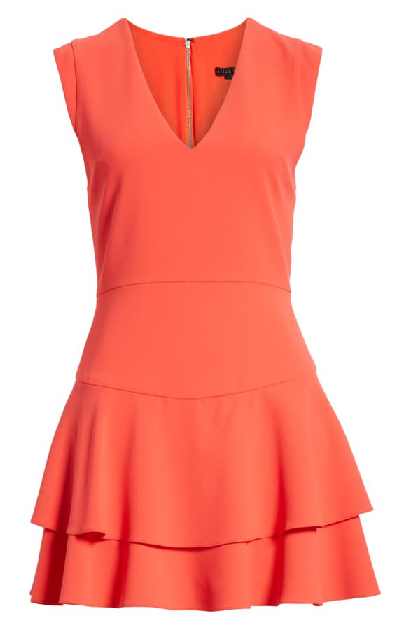 alice and olivia palmira dress red