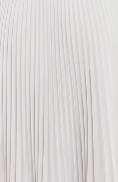 Shop Fendi Drawcord Waist Pleated Midi Skirt In White