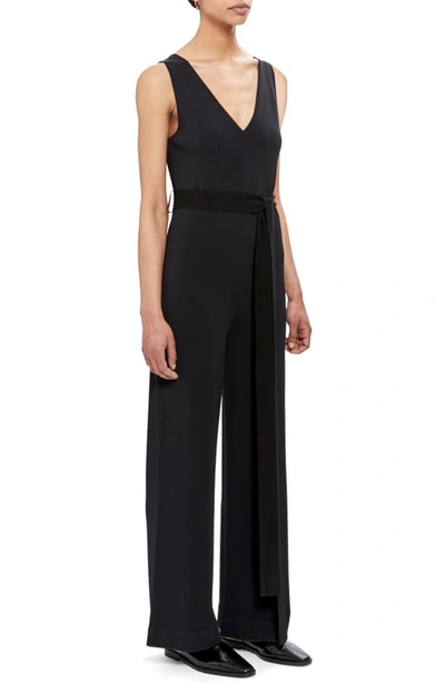 Shop Theory Lustra Knit Jumpsuit In Black