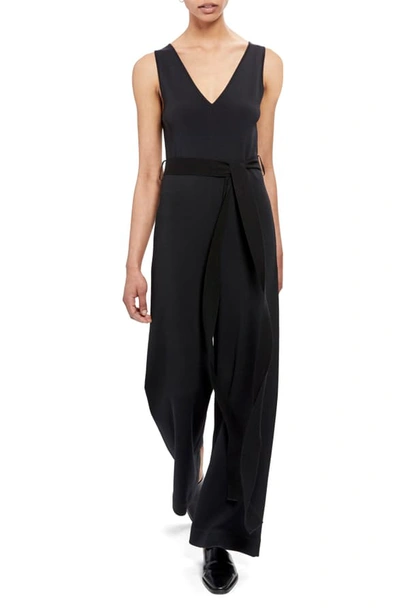 Shop Theory Lustra Knit Jumpsuit In Black