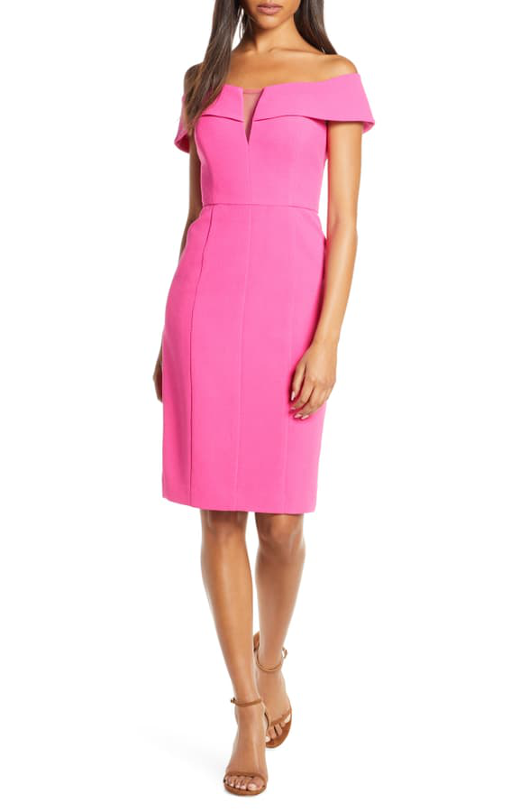 vince camuto hot pink dress