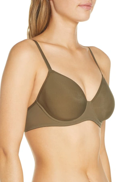 Shop Hanro Smooth Illusion Underwire Spacer Bra In Reed Green 1719