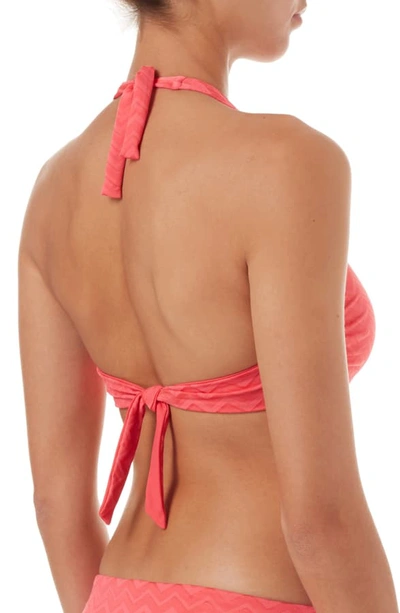 Shop Melissa Odabash Brussels Underwire Bikini Top In Coral Wave