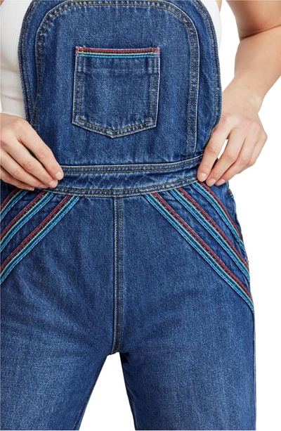 Shop Free People Chasing Rainbows Overalls In Blue