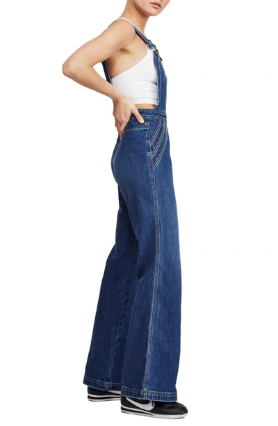 Shop Free People Chasing Rainbows Overalls In Blue