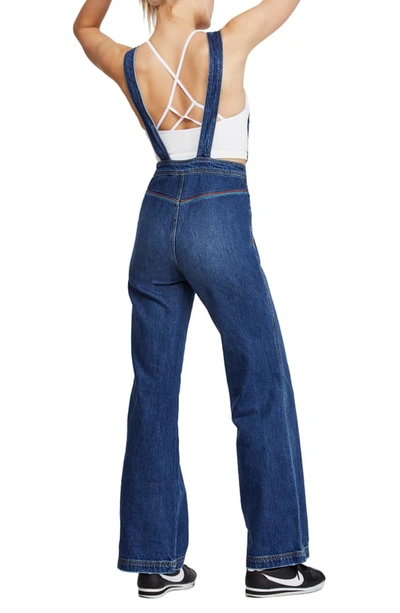 Shop Free People Chasing Rainbows Overalls In Blue