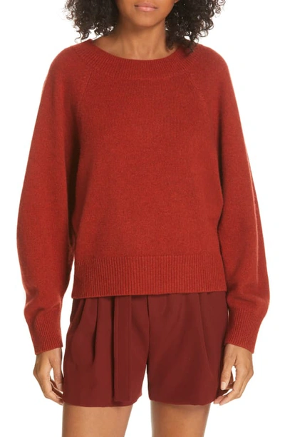Shop Vince Raglan Dolman Sleeve Sweater In H Redwood